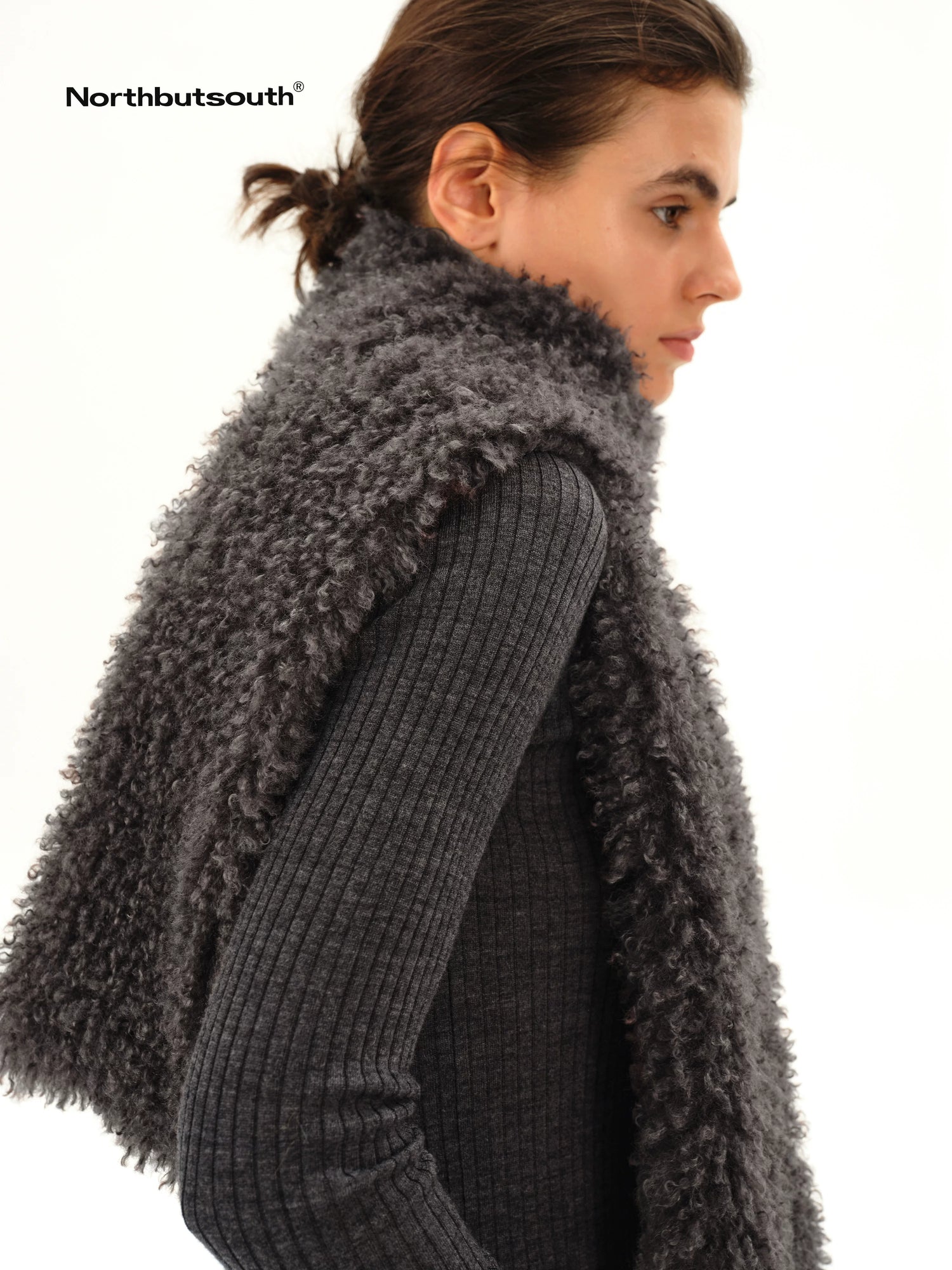 Textured Curly Teddy Plush Faux Fur Women&