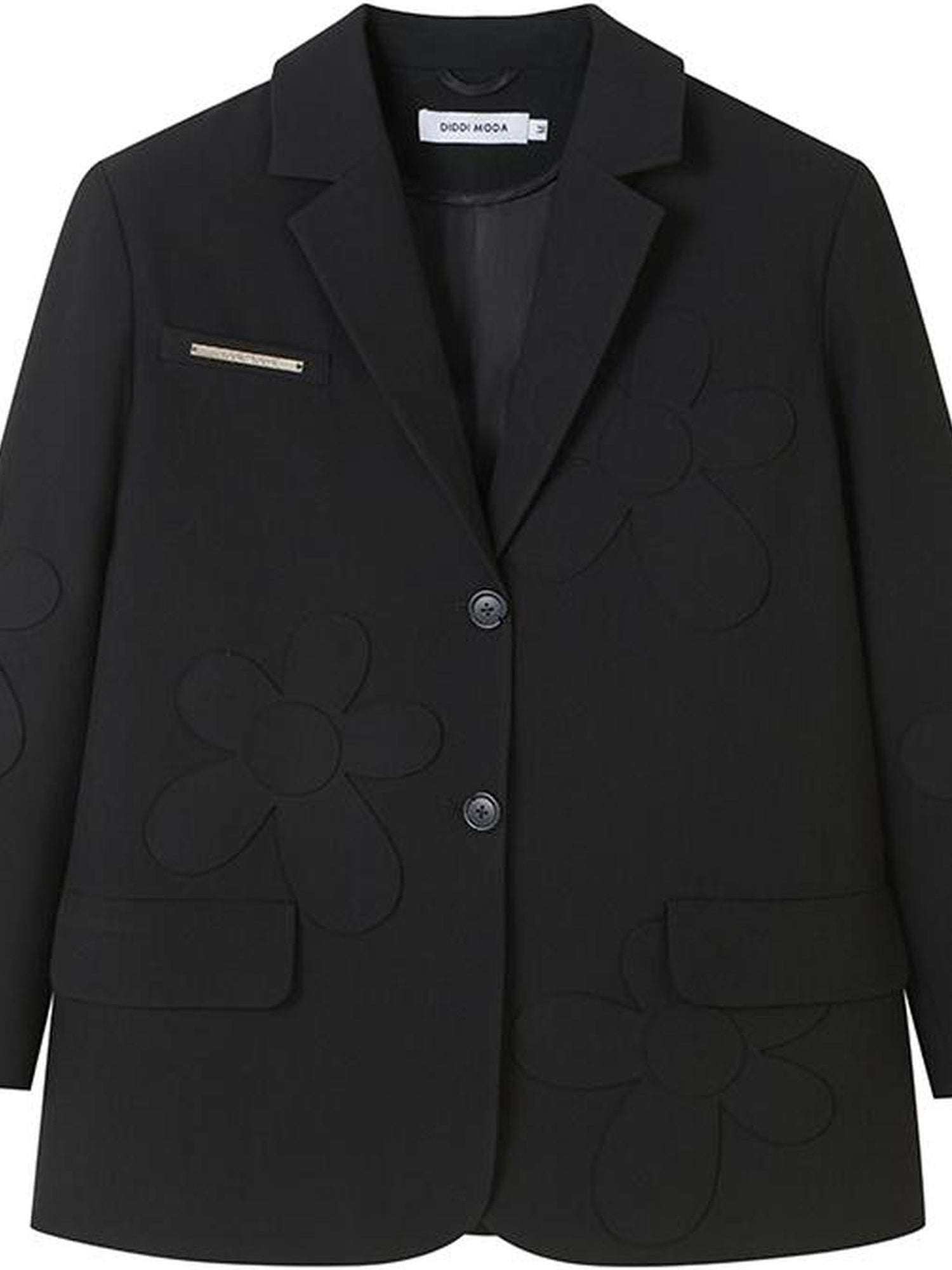 DIDDI MODA Textured Floral Blazer Spring Structured Jacket