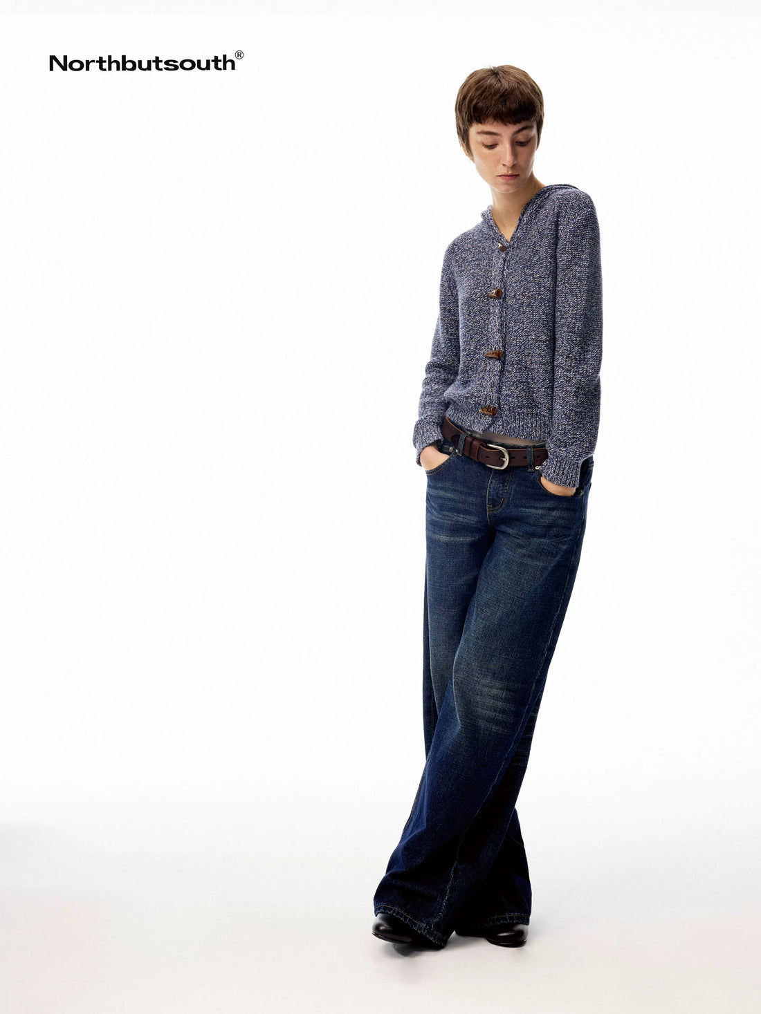 Textured Hooded Horn Toggle Layering Jacket Women&