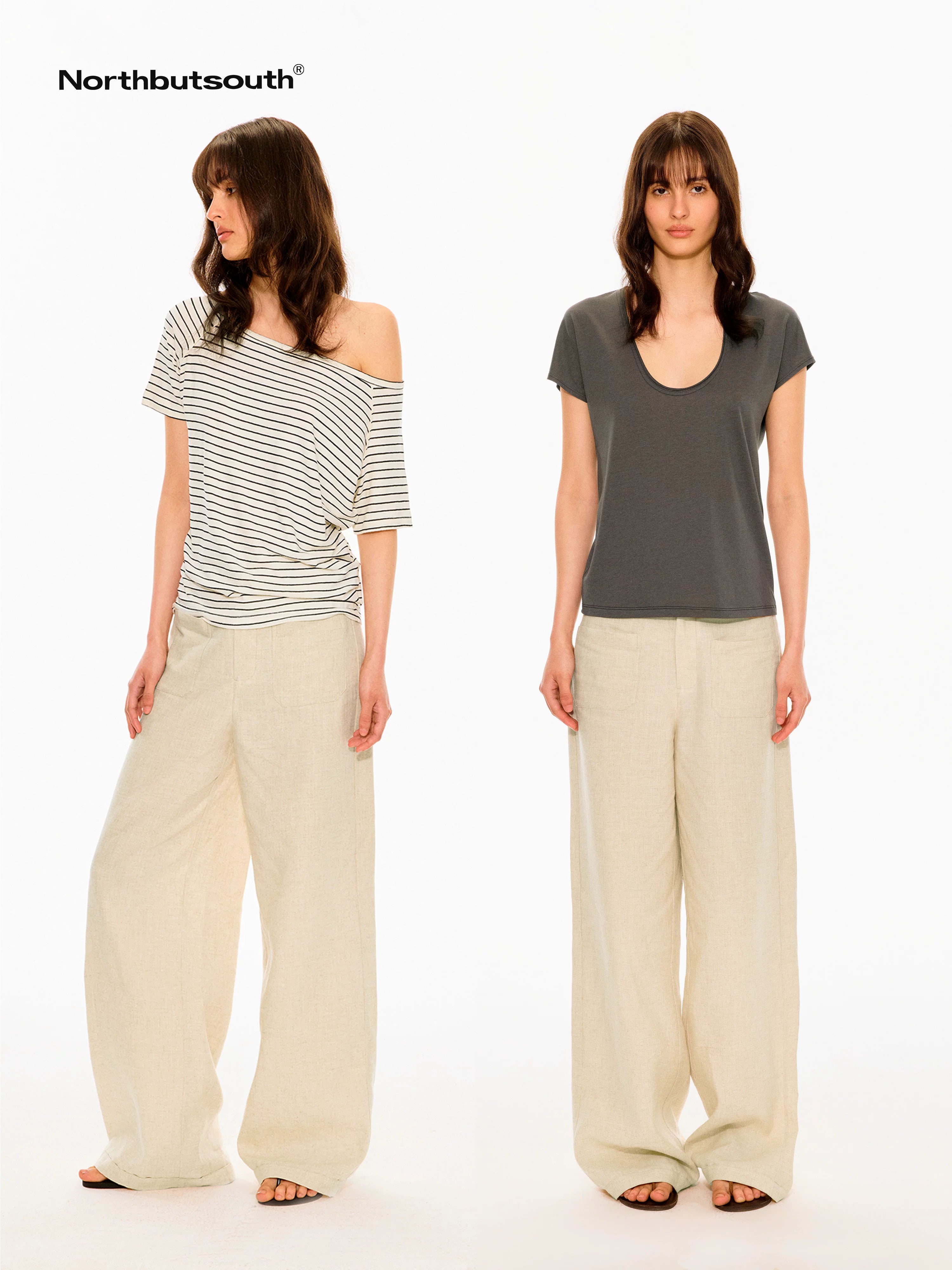 Textured Waistless Mid Low Rise Square Pocket Women&
