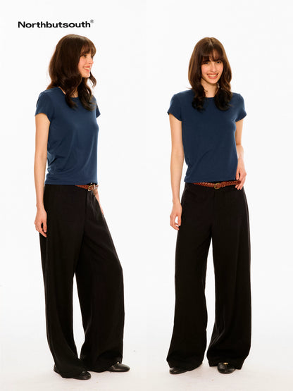 Textured Waistless Mid Low Rise Square Pocket Women&