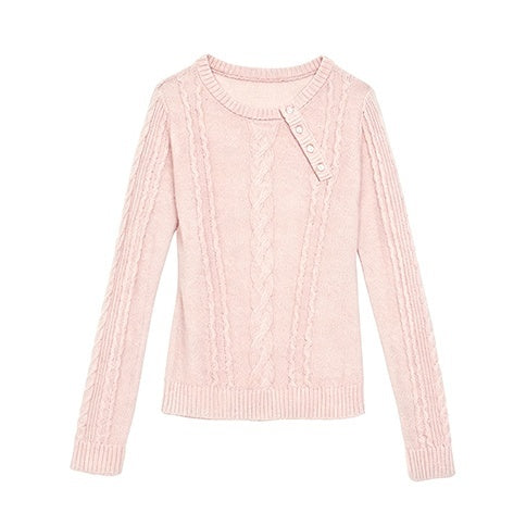 The_NeverMore_Cable_Knit_Asymmetric_Buttoned_Slim_Fit_Long_Sleeve_Women&