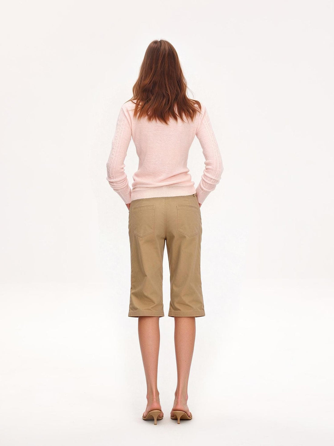 The NeverMore Cable Knit Asymmetric Buttoned Slim Fit Long Sleeve Women&