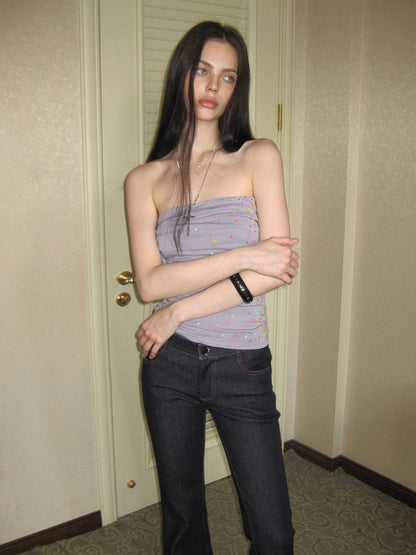The NeverMore Contrast Topstitching Vintage Slim Women&