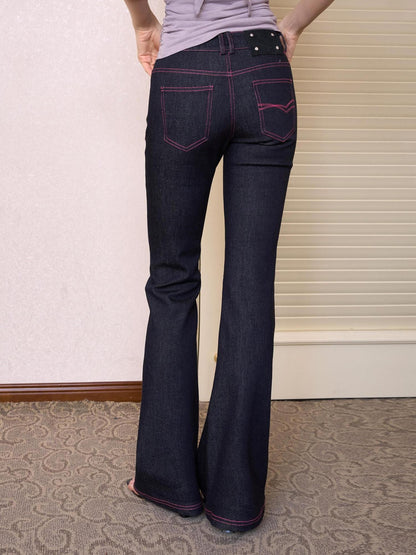The NeverMore Contrast Topstitching Vintage Slim Women&
