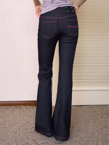 The NeverMore Contrast Topstitching Vintage Slim Women&