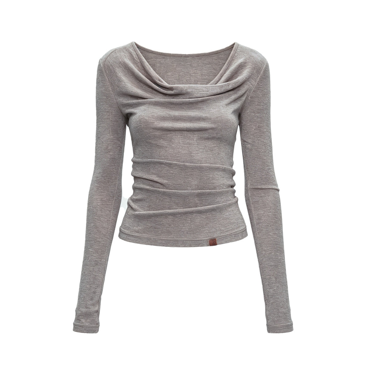 The_NeverMore_Cowl_Neck_Draped_Waist_Knit_Loose_Fit_Women&
