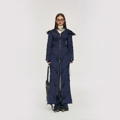 The_NeverMore_Fishtail_Cinched_Waist_Double_Layered_Lapel_Women&