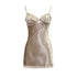 The_NeverMore_Glossy_Satin_V-neck_Slim_Fit_Women&