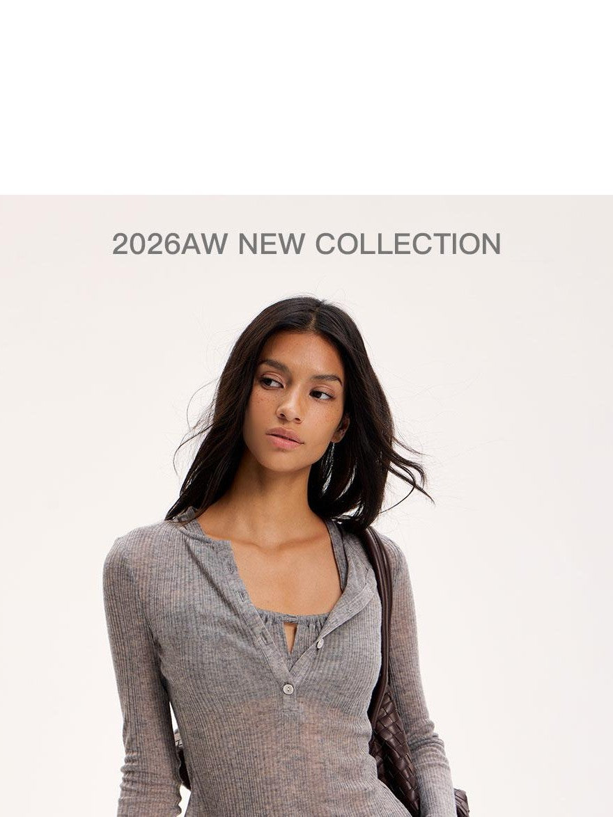 The NeverMore Gray Textured Faux Layered Cinched Waist Cropped Knit Women&