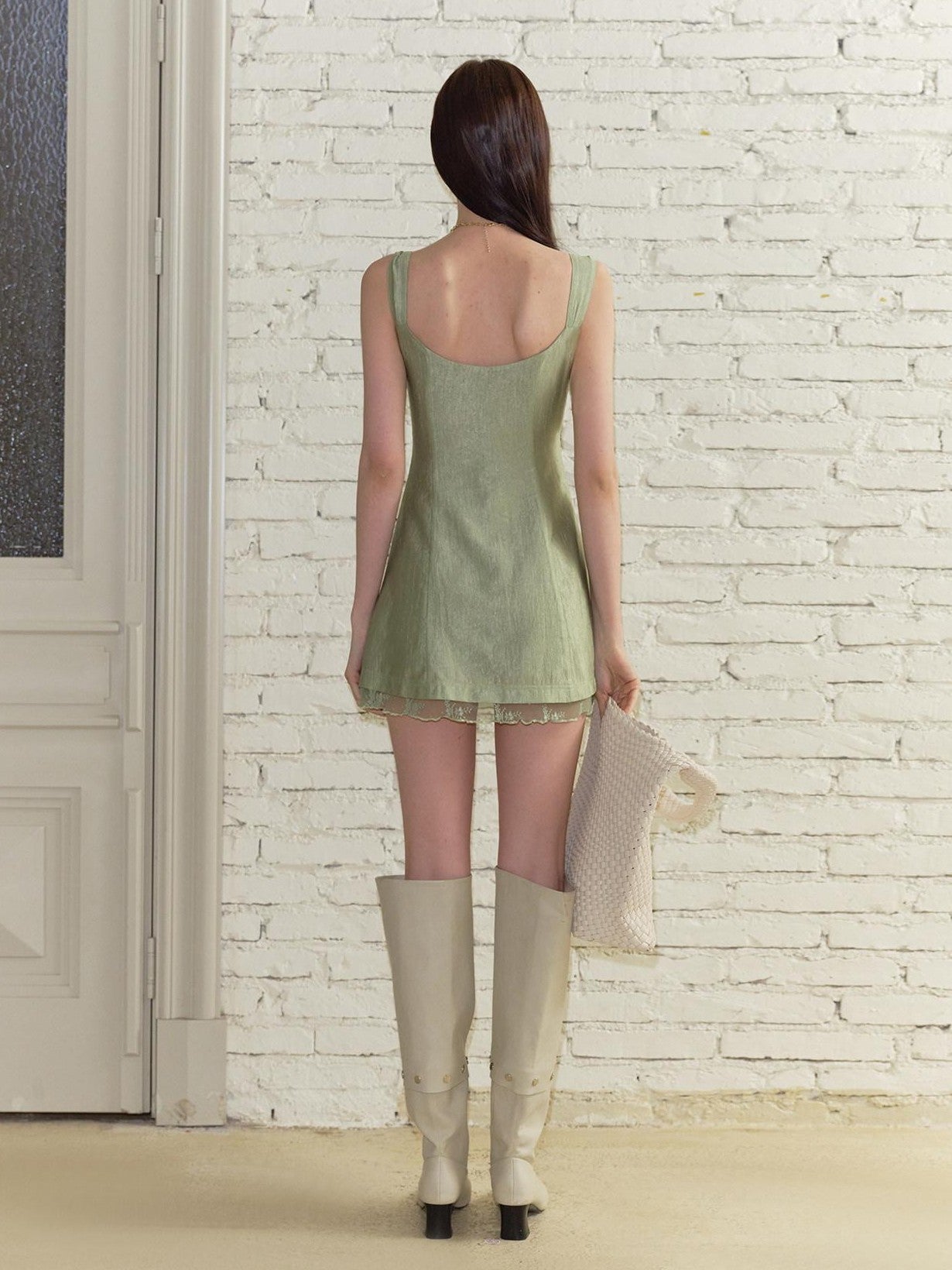 The NeverMore Green Handmade Sequin A Line Vintage Women&