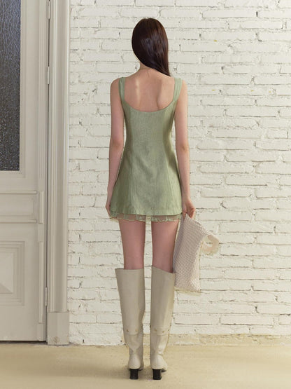 The NeverMore Green Handmade Sequin A Line Vintage Women&