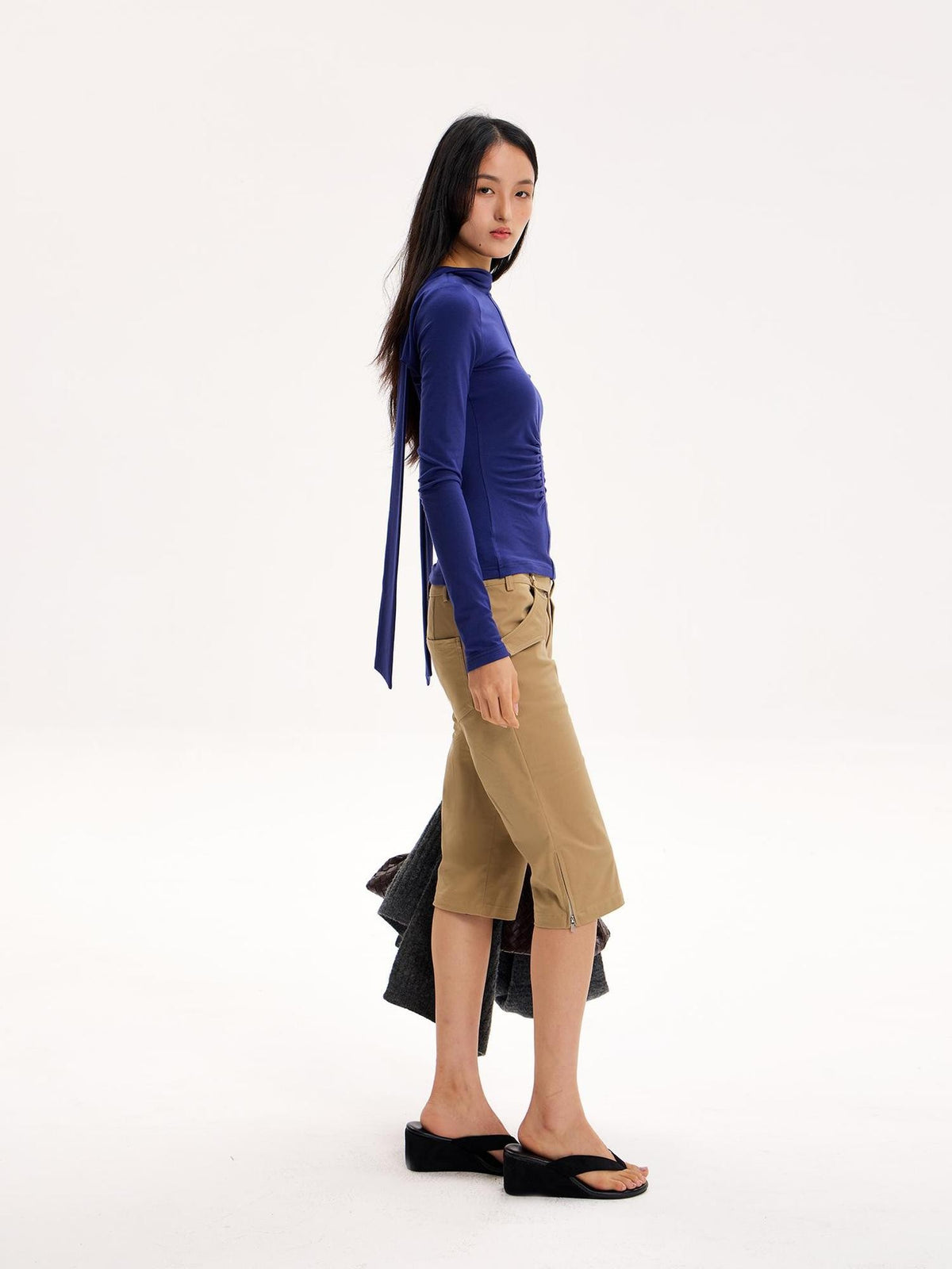 The NeverMore Minimalist Low Rise Straight Leg Cotton Women&