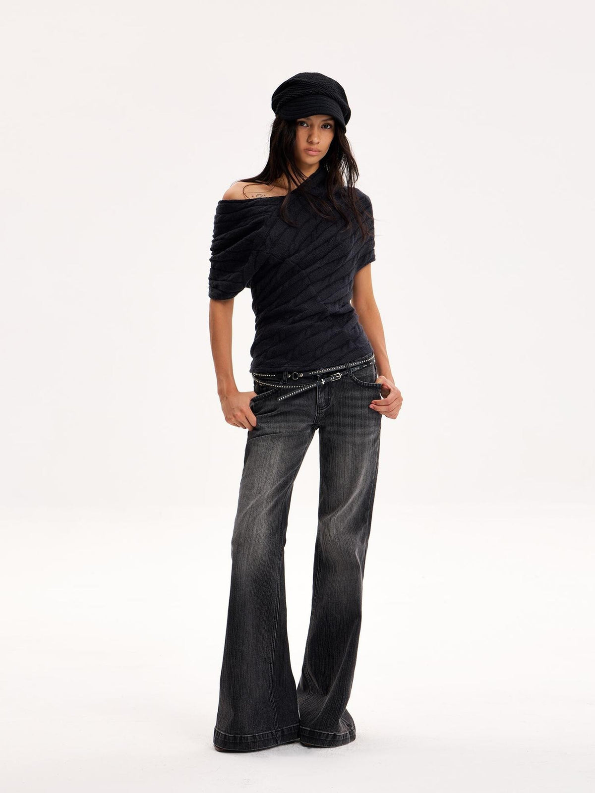 The NeverMore Open Back Slim Fit Knit Women&