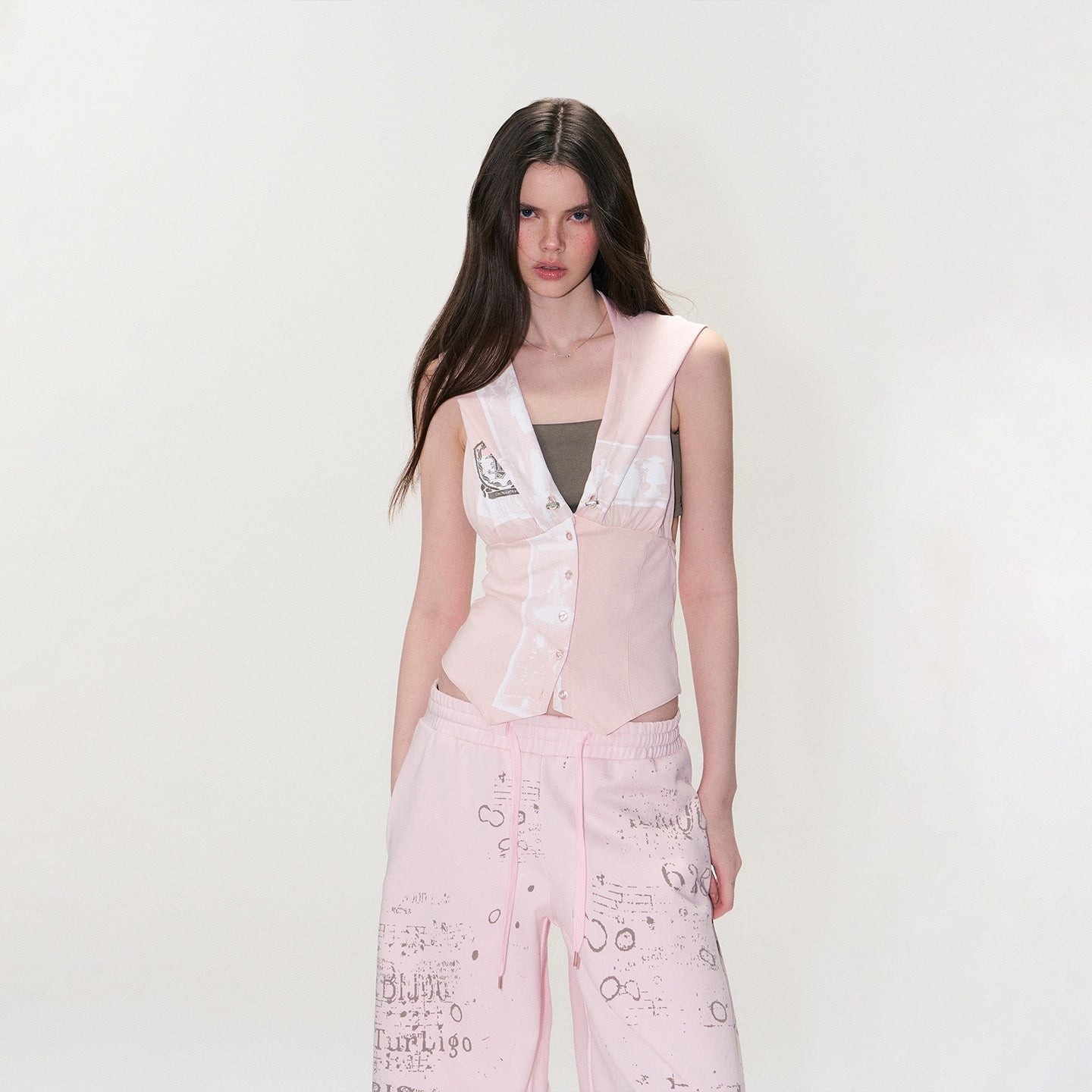 The_NeverMore_Pink_Hooded_Letter_Print_Cropped_Slim_Women&