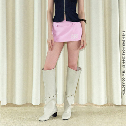 The_NeverMore_Pink_Millennial_Retro_Low_Waist_Bodycon_Women&