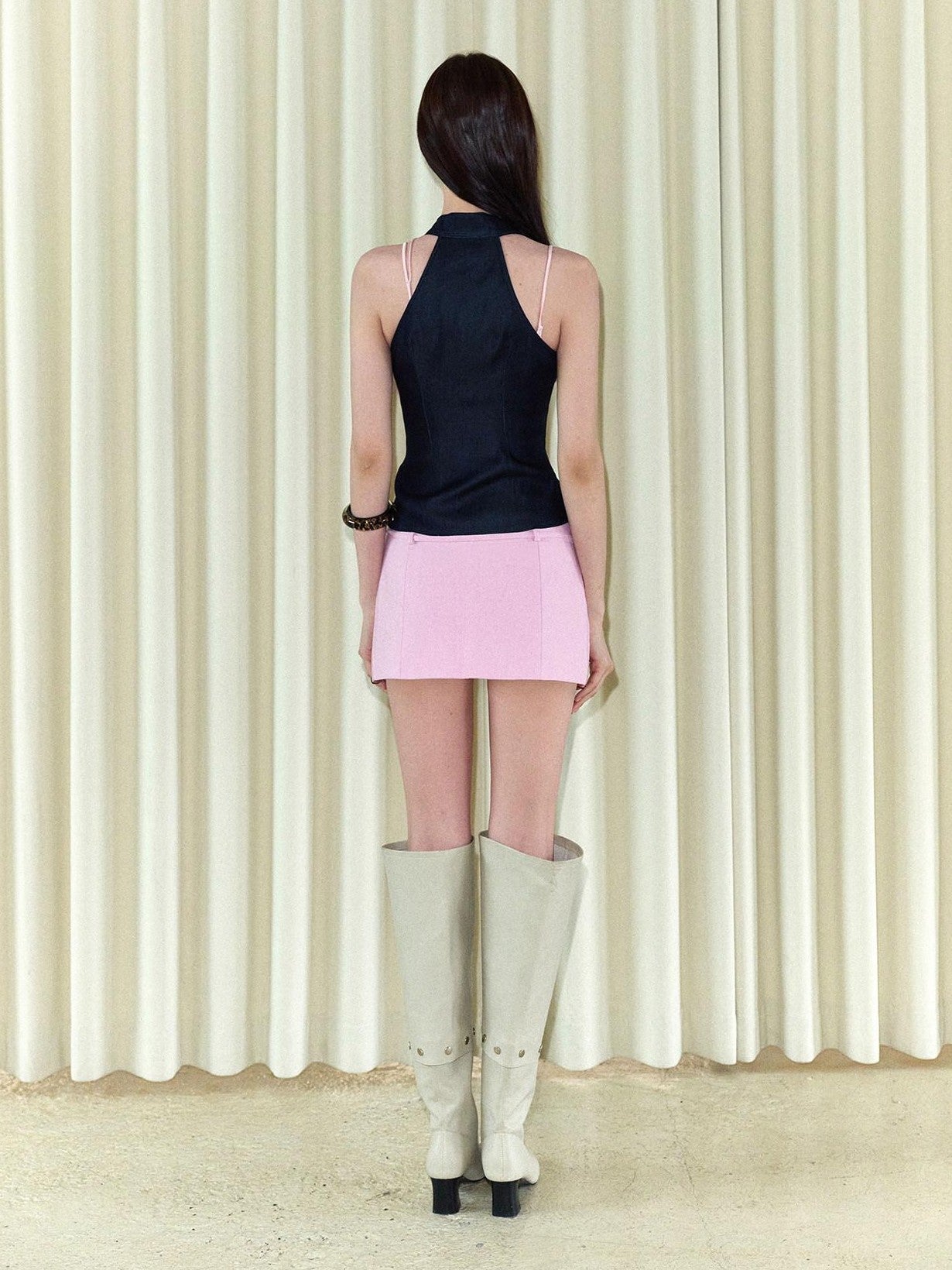 The NeverMore Pink Millennial Retro Low Waist Bodycon Women&