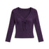 The_NeverMore_Purple_Slim_Fit_Long_Sleeve_Knit_Cropped_Top_Straight_Midi_Women&
