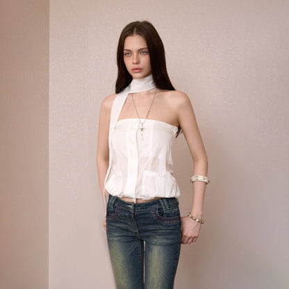 The_NeverMore_Sheer_Utility_Zipper_Cropped_Ribbon_Vintage_Slim_Fit_Women&