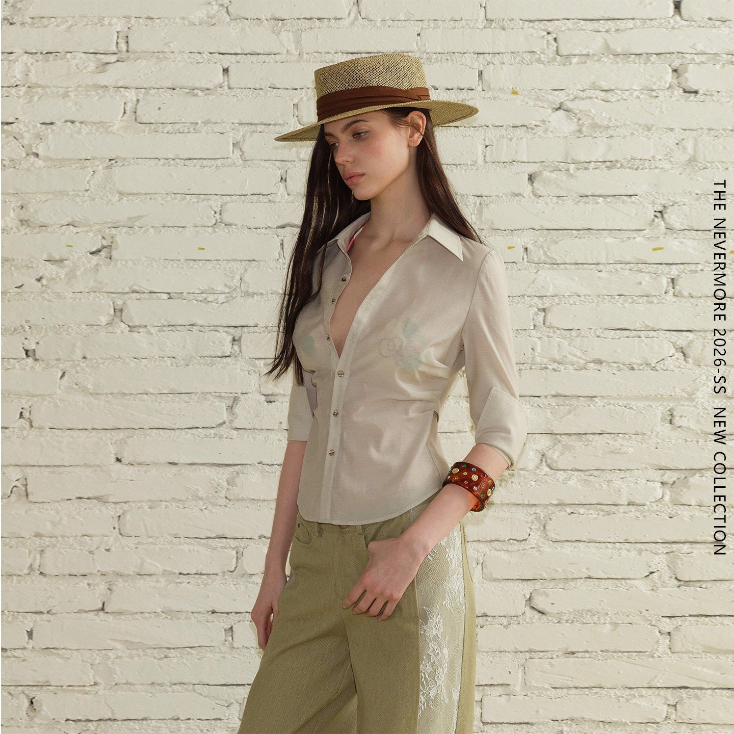 The_NeverMore_Sheer_Vintage_Utility_Cinched_Waist_Mid_Sleeve_Women&