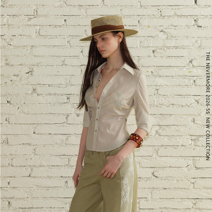 The_NeverMore_Sheer_Vintage_Utility_Cinched_Waist_Mid_Sleeve_Women&