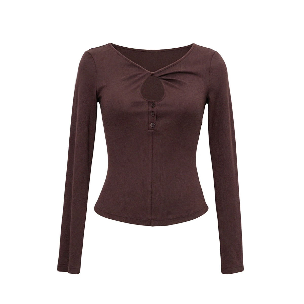 The_NeverMore_Slim_Fit_Cinched_Waist_Henley_Neck_Cropped_Stretch_Women&