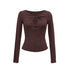 The_NeverMore_Slim_Fit_Cinched_Waist_Henley_Neck_Cropped_Stretch_Women&