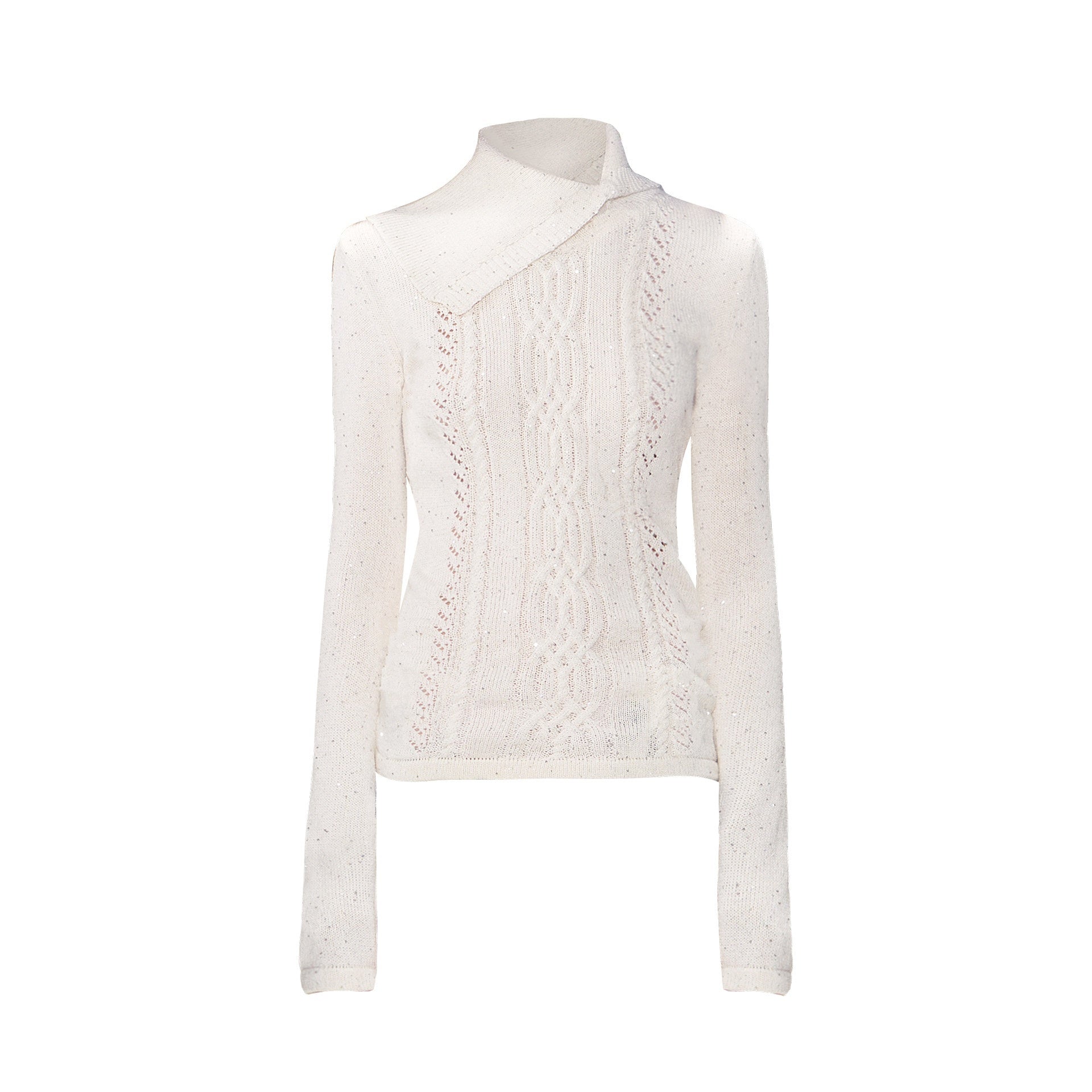 The_NeverMore_Sparkle_Sequin_Knit_Collared_Slim_Fit_Women&