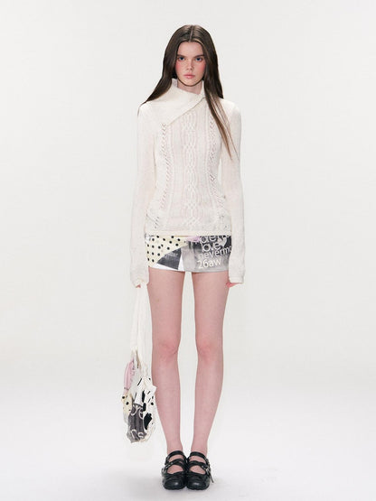 The NeverMore Sparkle Sequin Knit Collared Slim Fit Women&