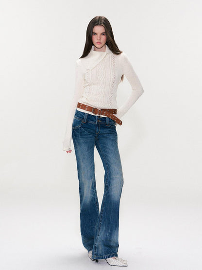 The NeverMore Sparkle Sequin Knit Collared Slim Fit Women&