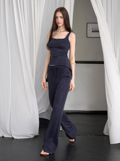 The NeverMore Sporty Yoga Cami Short Top Skirt And Long Pants Women&