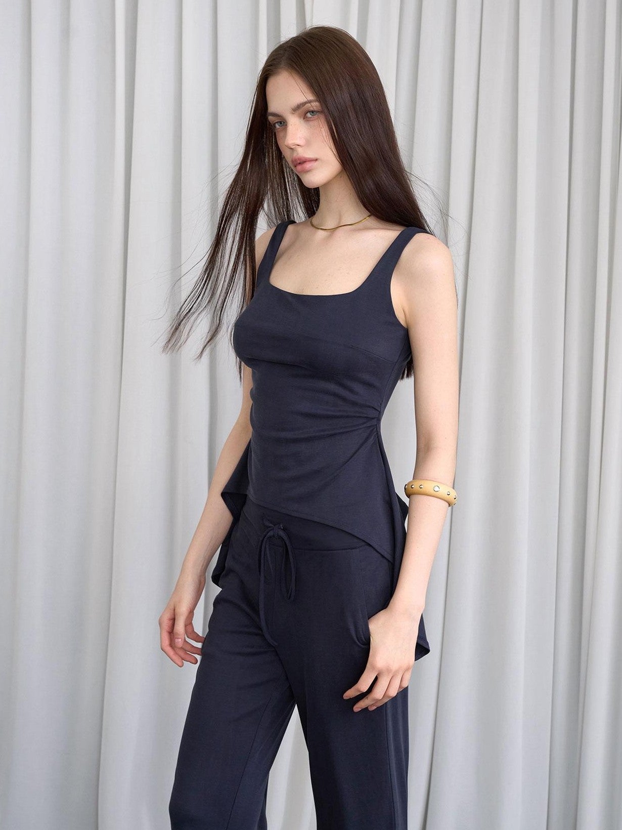 The NeverMore Sporty Yoga Cami Short Top Skirt And Long Pants Women&