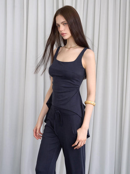 The NeverMore Sporty Yoga Cami Short Top Skirt And Long Pants Women&
