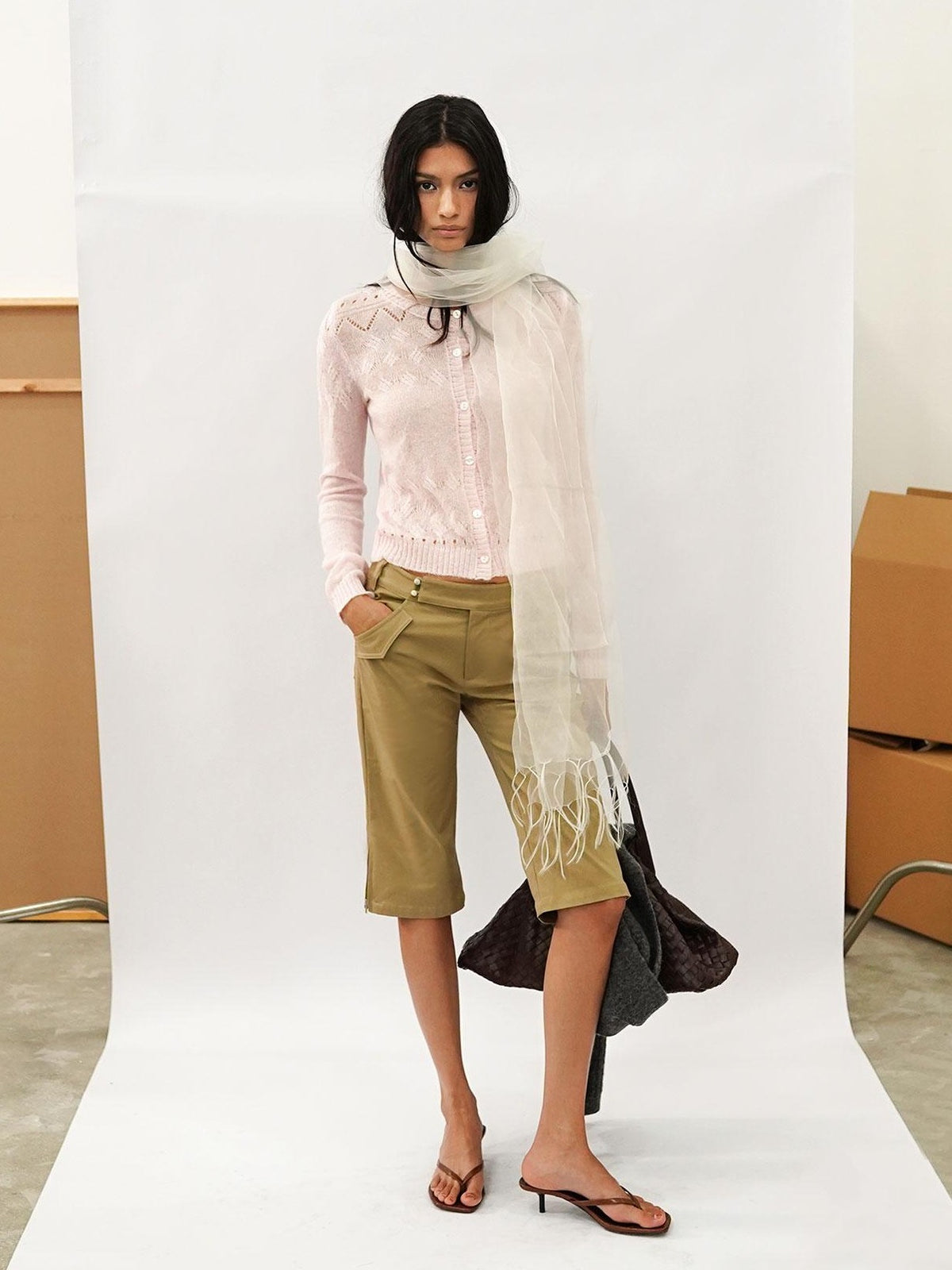 The NeverMore Textured Jacquard Hollow Out Women&