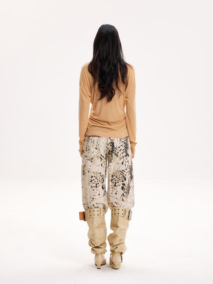 The NeverMore V-neck Lightweight Loose Long Sleeve Tencel Wool Women&