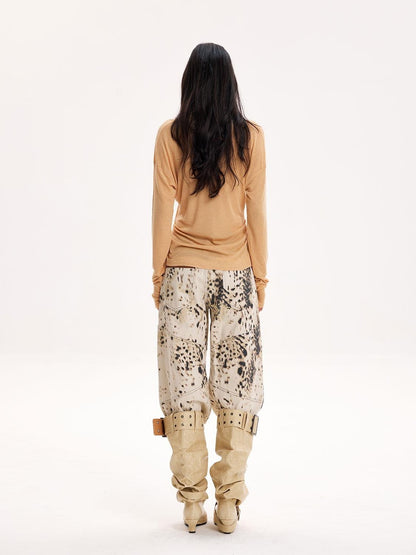 The NeverMore V-neck Lightweight Loose Long Sleeve Tencel Wool Women&