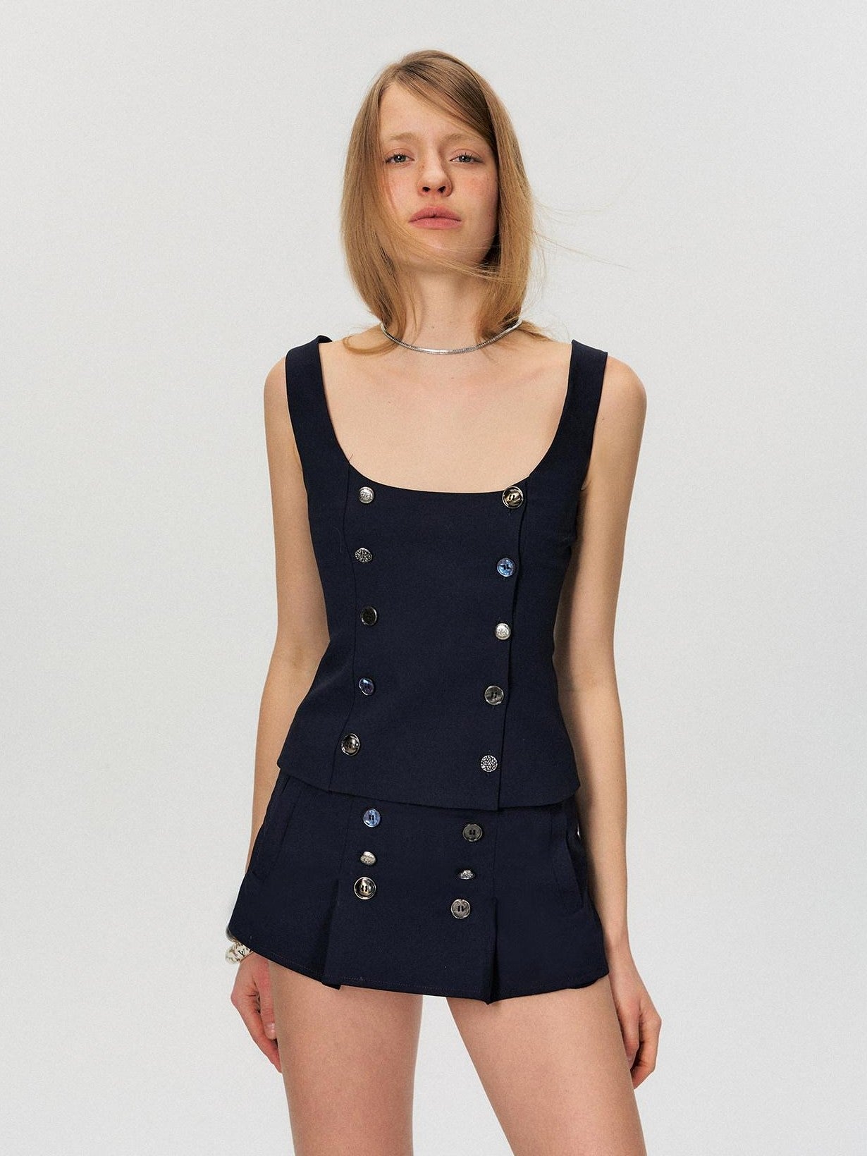 The NeverMore Vintage Blazer Style Camisole Two Piece Short Women&