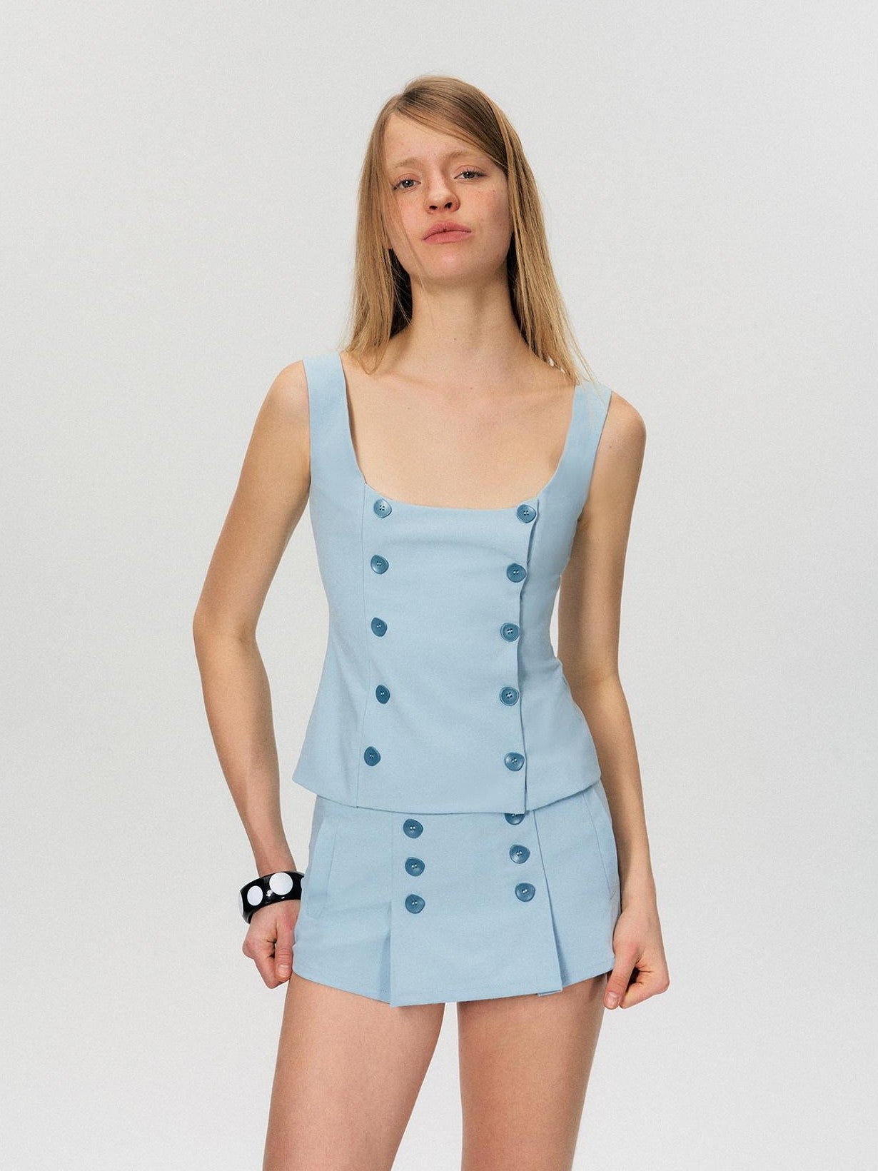 The NeverMore Vintage Blazer Style Camisole Two Piece Short Women&