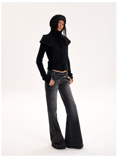 The NeverMore Washed Low Rise Bootcut Jeans Women&