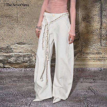 The_NeverMore_White_Distressed_Sexy_High_Street_Natural_Waist_Women&