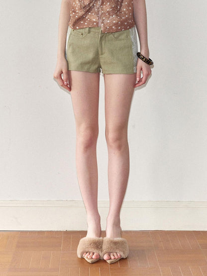 The NeverMore Yesterdays Blue Sky Spliced Lace Slim Fit Women&