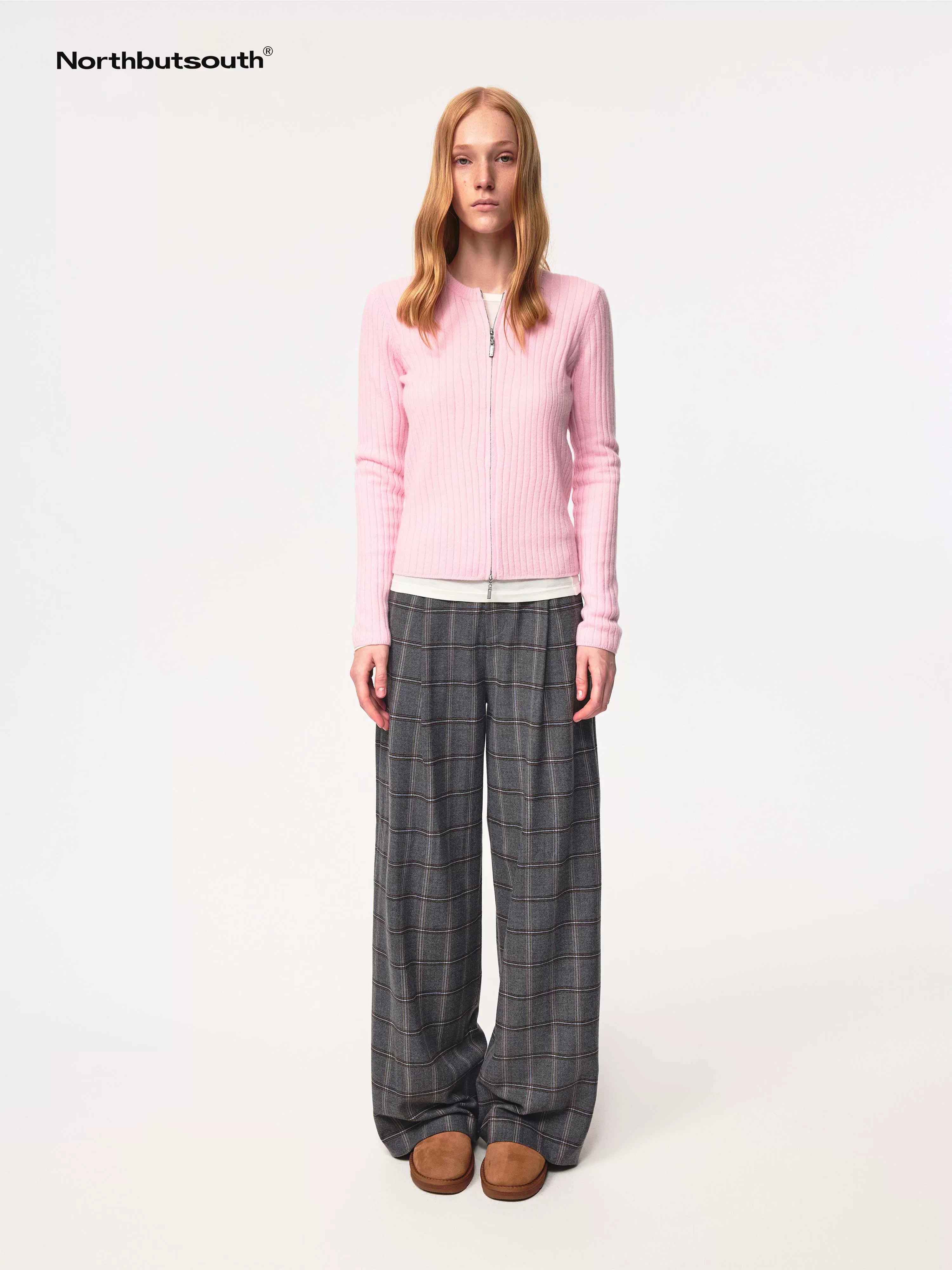 Thermo Soft Merino Cashmere Ribbed Dual Zip Cardigan