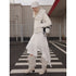 2th Desire Wool Lace Tie Waist Asymmetric Knit Skirt