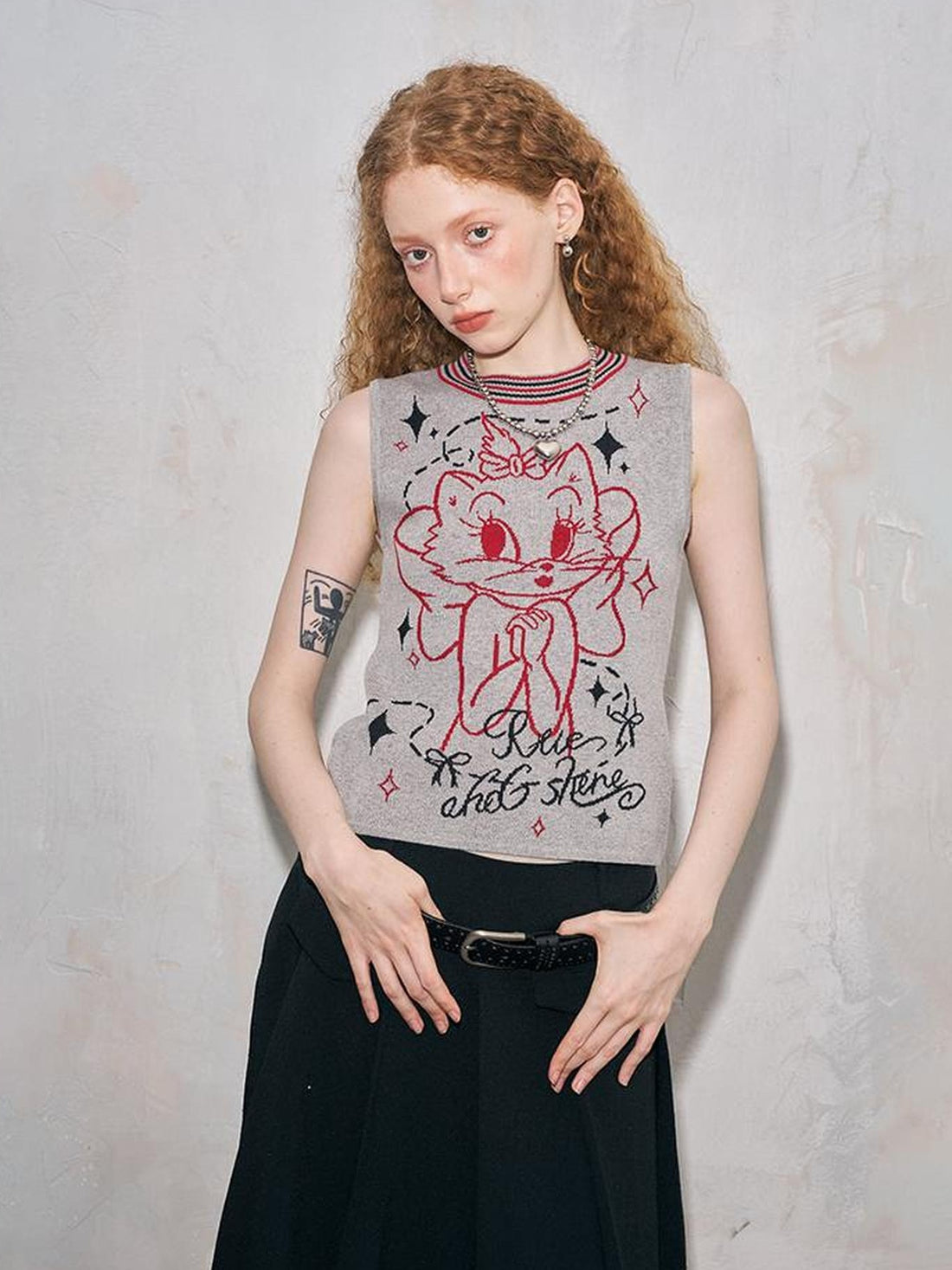 DIDDI MODA Tom Charm Sleeveless Knit Vest