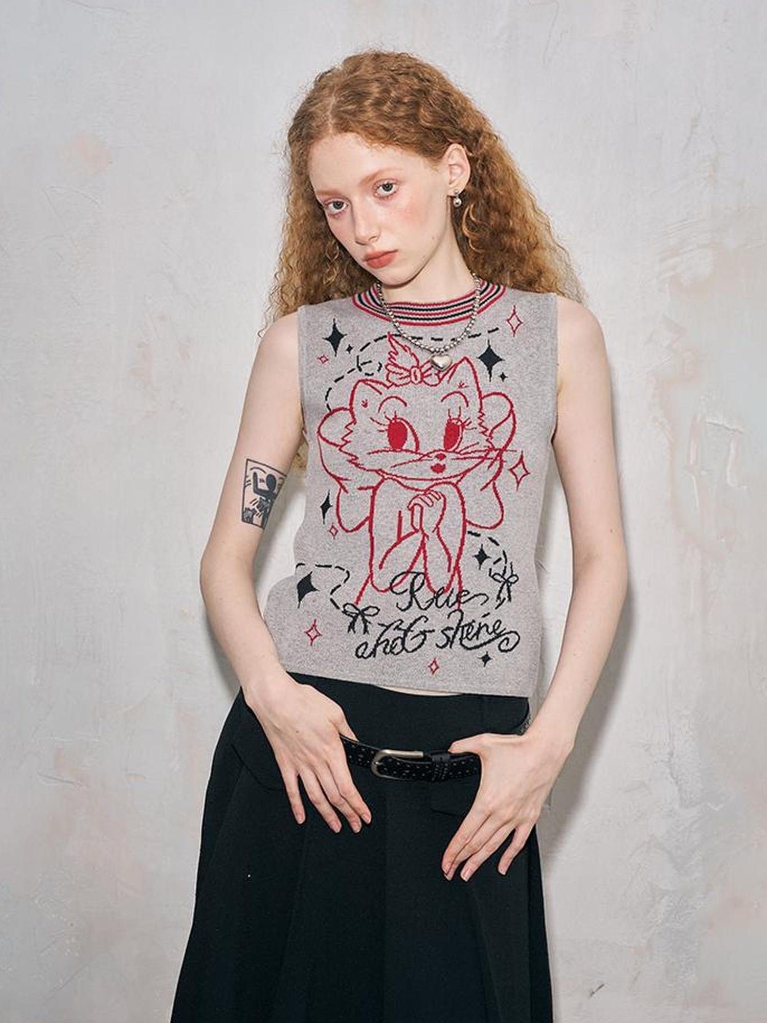 DIDDI MODA Tom Charm Sleeveless Knit Vest
