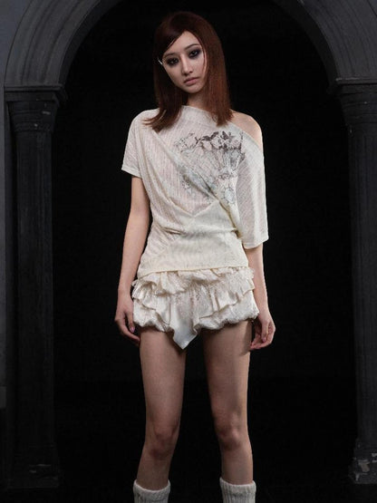 Transparent Print Multi Wear T Shirt SS25 Lightweight Blend