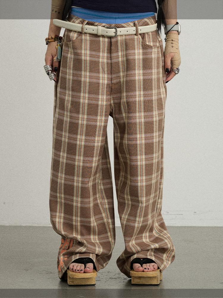 Achihara Trendy Mosaic Print Pants For Women Fashion Trousers
