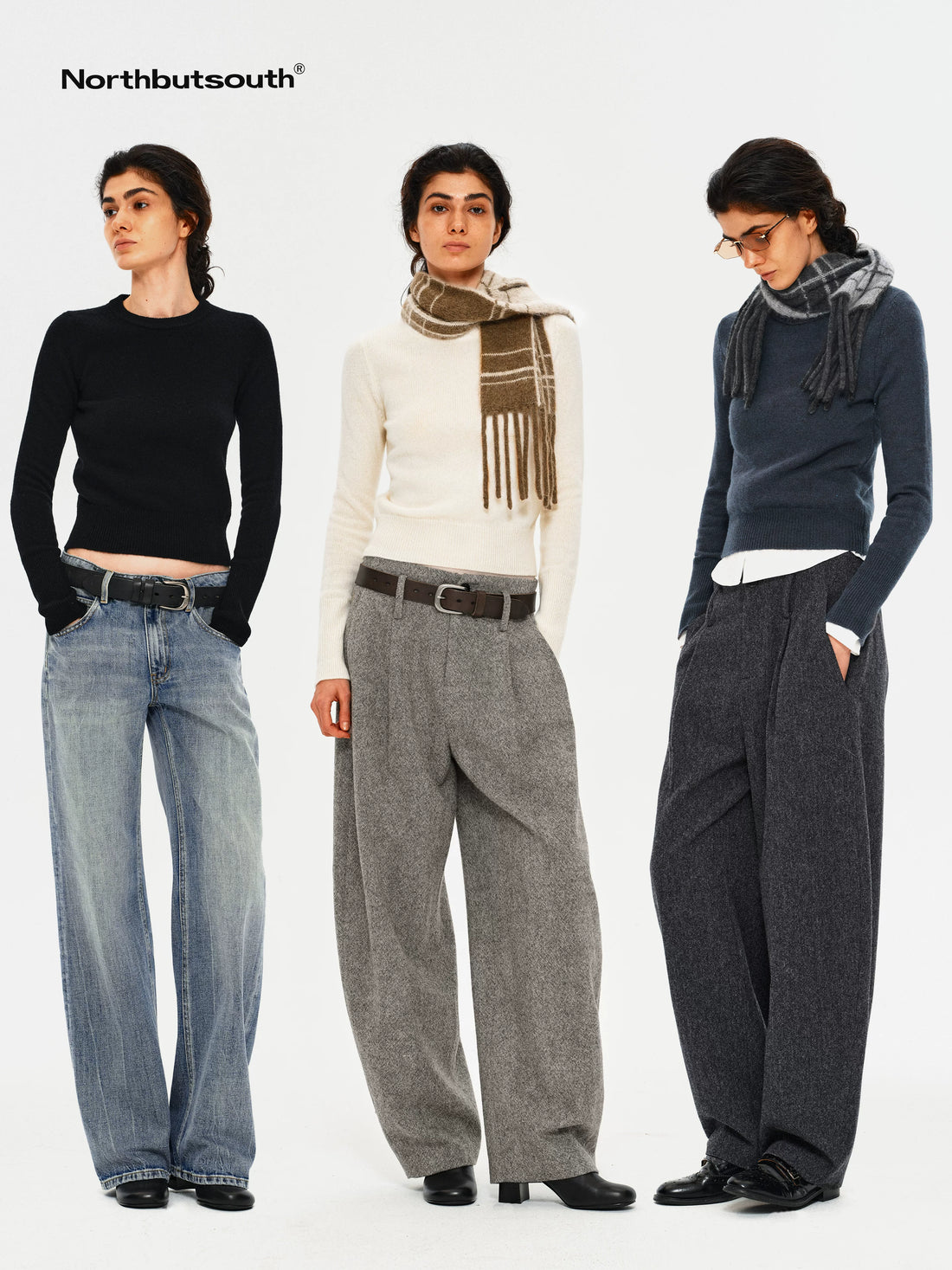 Tri Color Cropped Pullover Women&