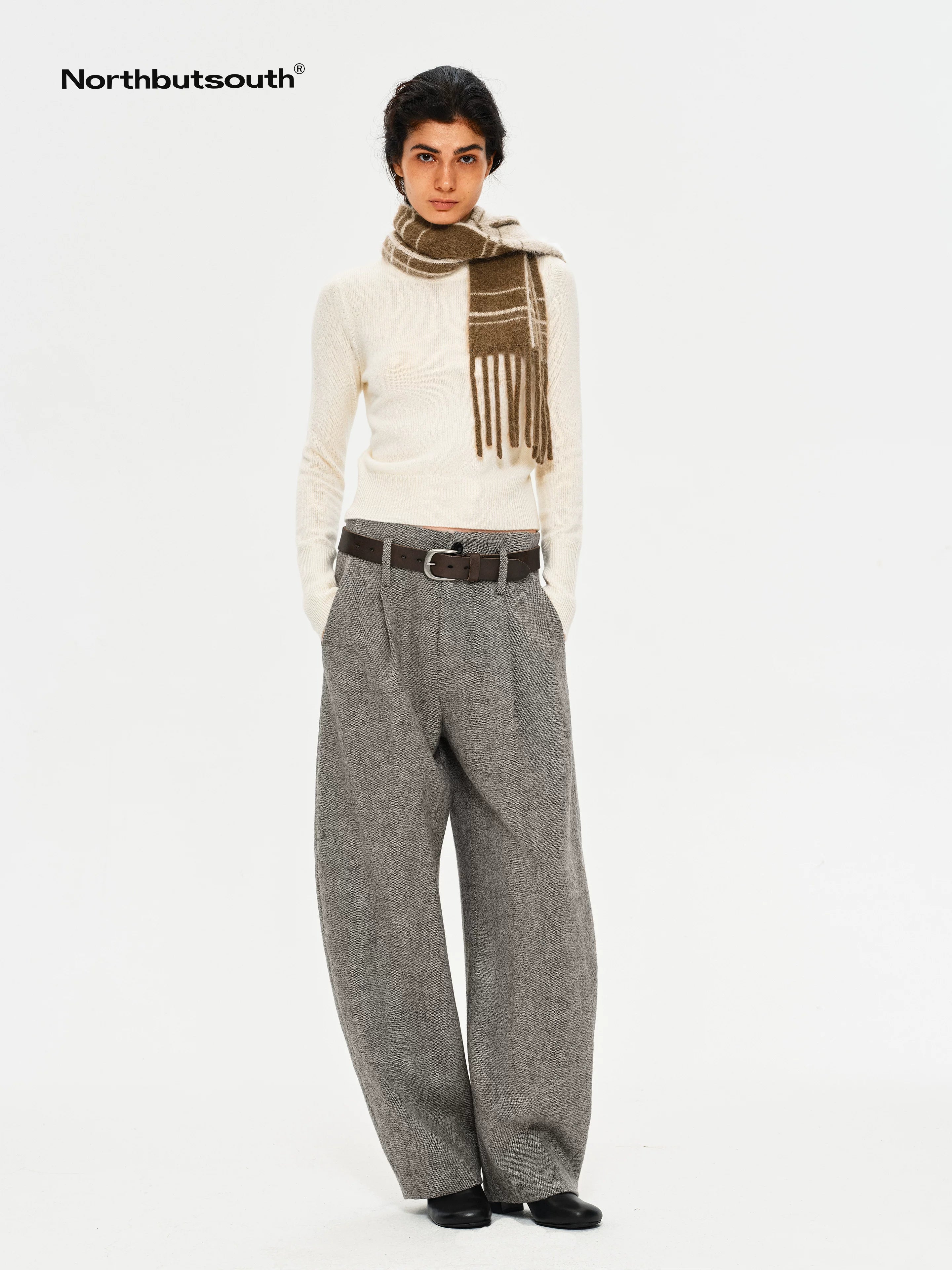 Tri Color Cropped Pullover Women&