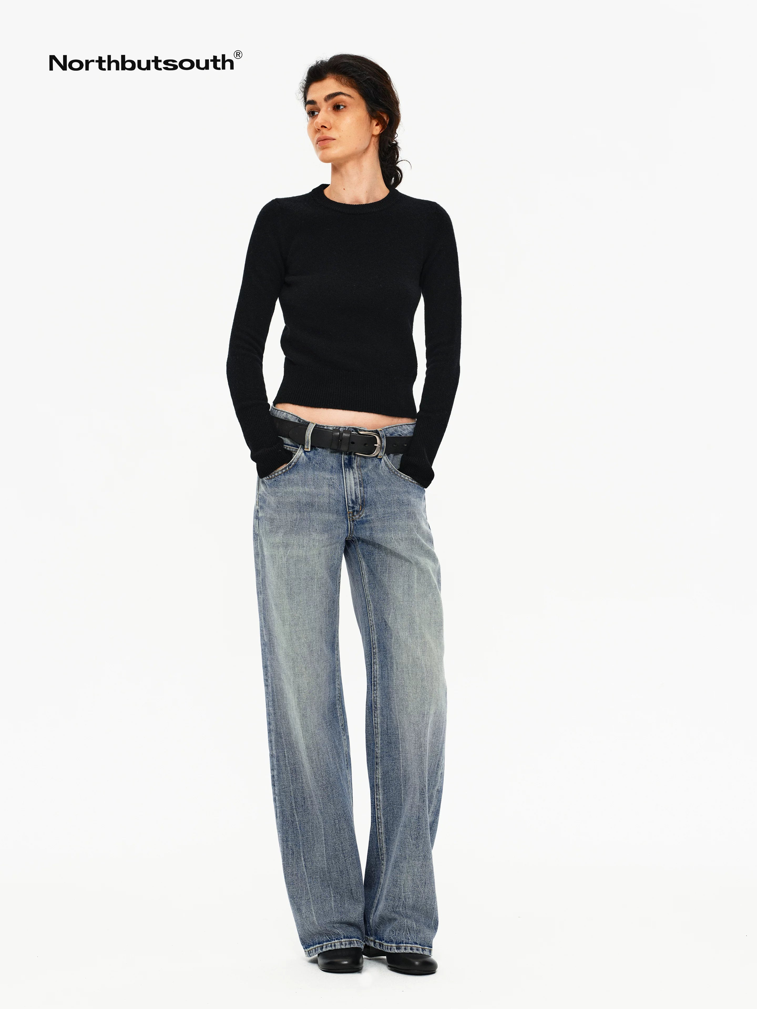 Tri Color Cropped Pullover Women&